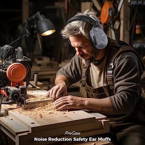 ProCase Hearing Protection Ear Muffs NRR 28dB | ANSI S3.19 Certified Noise Reduction thumbnail 8