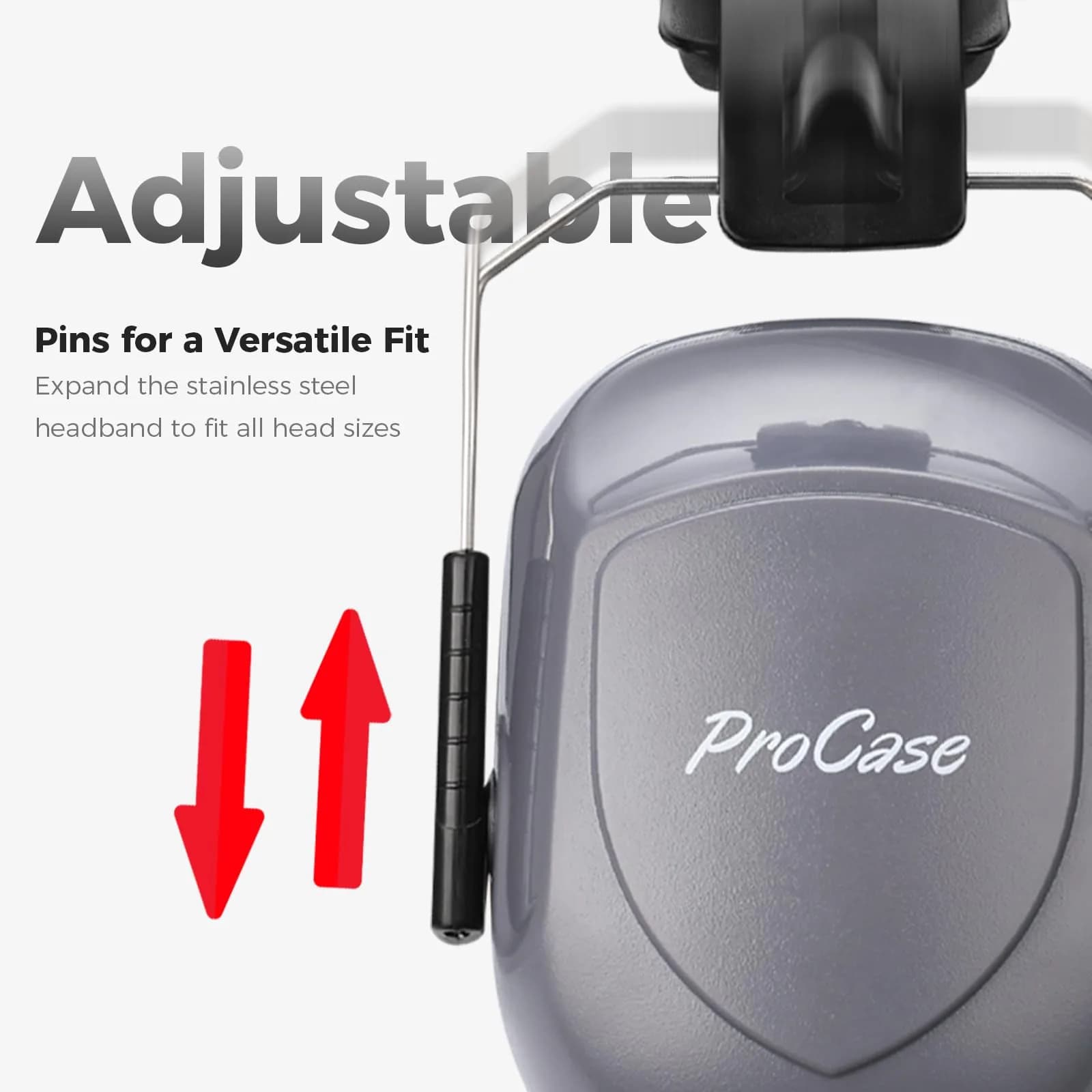 ProCase Hearing Protection Ear Muffs NRR 28dB | ANSI S3.19 Certified Noise Reduction - view 2