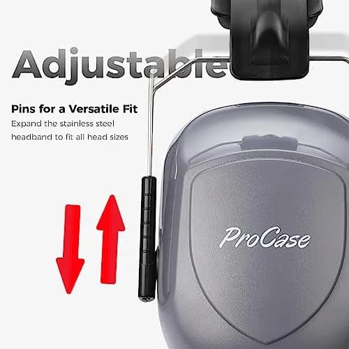 ProCase Hearing Protection Ear Muffs NRR 28dB | ANSI S3.19 Certified Noise Reduction thumbnail 2