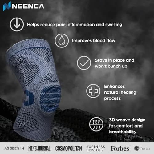 NEENCA Professional Knee Brace Medical Support for Women & Men | Patella Gel Pad & Side Stabilizers thumbnail 4
