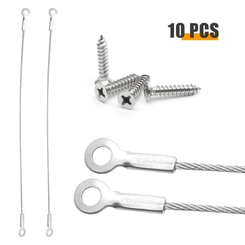 Jiozermi 8 Inch Cabinet Door Restraint, 10 Pcs, Stainless Steel | Prevents Doors from Swinging Open Too Far thumbnail 2