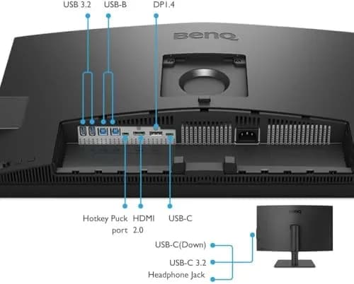 BenQ PD2705U 27" 4K UHD Monitor | Factory-Calibrated, HDR10, USB-C, KVM, Ergonomic thumbnail 2