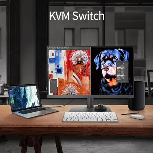 BenQ PD2705U 27" 4K UHD Monitor | Factory-Calibrated, HDR10, USB-C, KVM, Ergonomic thumbnail 3