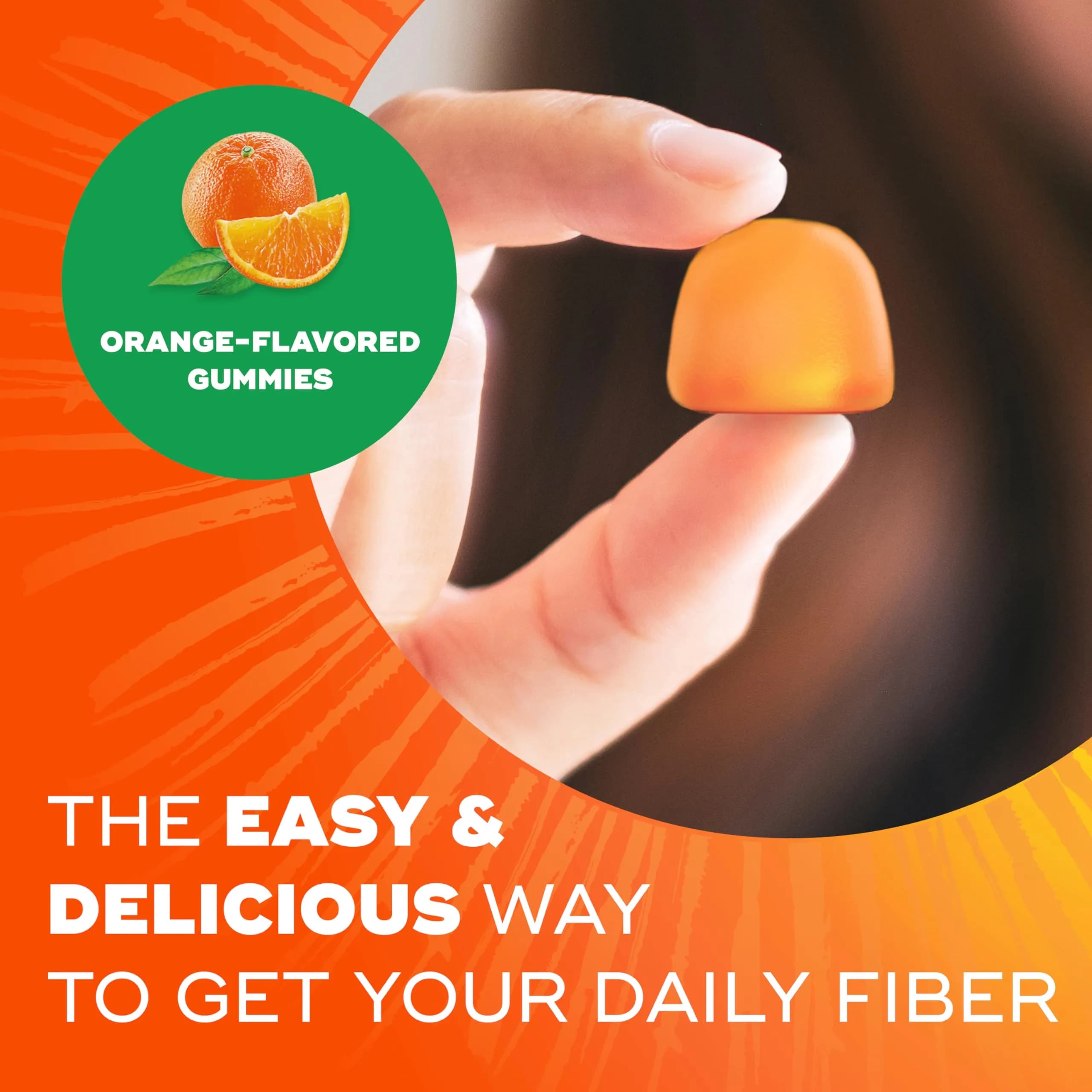 Metamucil Fiber Gummies Orange 72 Count | Sugar-Free Plant-Based Prebiotic Fiber Supplement - view 2