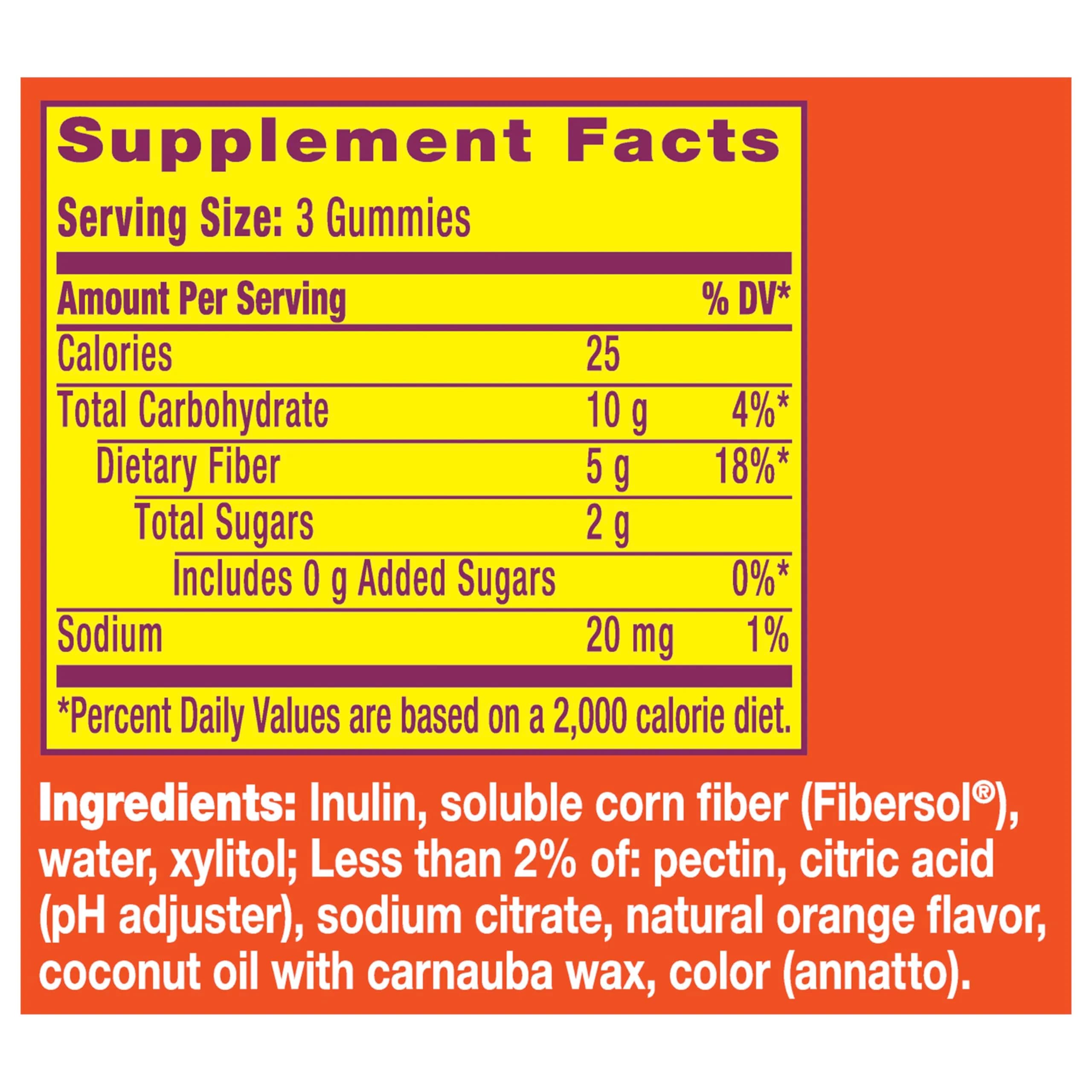 Metamucil Fiber Gummies Orange 72 Count | Sugar-Free Plant-Based Prebiotic Fiber Supplement - view 6