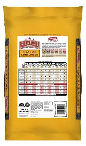 Shafer Seed 40-Pound Bag Black Oil Sunflower Wild Bird Food | Extra Clean, High Energy Seeds thumbnail 2