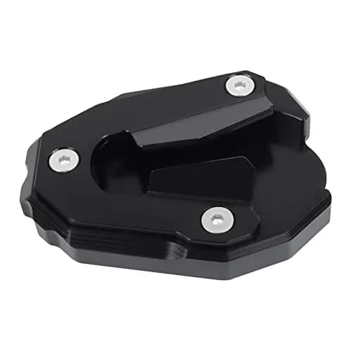 BAIONE Motorcycle Kickstand Pad Enlarger Extension Side Stand Plate Foot Pad Black Aluminum | Soft Soil & Hot Roads Support thumbnail 4
