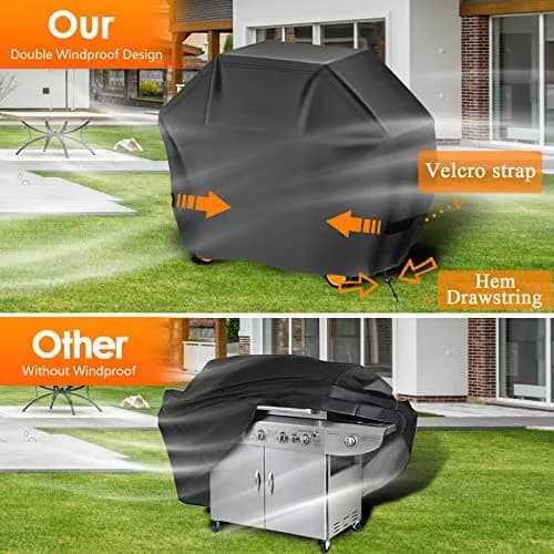 Aoretic 65 inch BBQ Grill Cover | Waterproof, Anti-UV, Windproof Polyester thumbnail 4