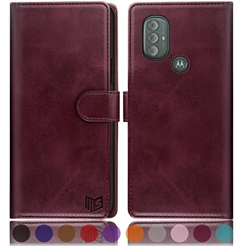 SUANPOT Wallet Case for Motorola Moto G Power 2022 | RFID Blocking PU Leather Shockproof Flip Cover thumbnail 1