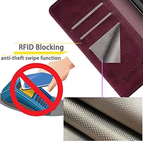 SUANPOT Wallet Case for Motorola Moto G Power 2022 | RFID Blocking PU Leather Shockproof Flip Cover thumbnail 5
