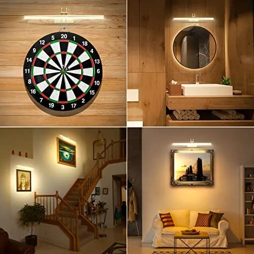 RAIFOOLLY Rechargeable Picture Light 16" Gold | 5000mAh Battery Operated Art Light with Remote Timer thumbnail 5
