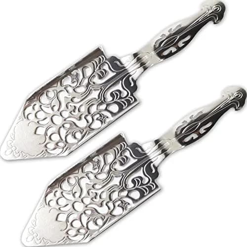 NSBELL 2PCS Stainless Steel Absinthe Spoon 15.7cm (6.2 inch) | Vintage Cocktail Bar Filter thumbnail 1