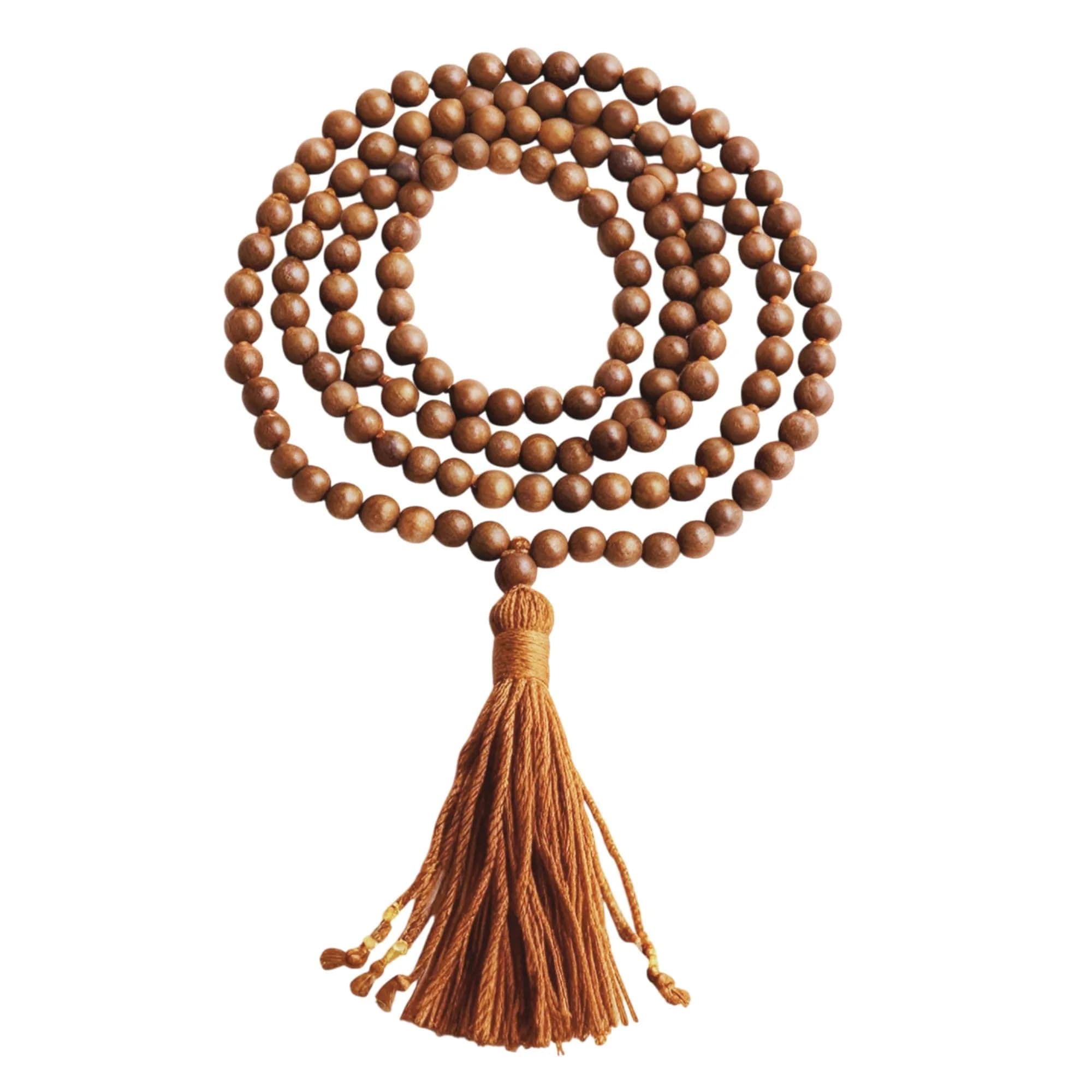 RDK SON'S Handmade Brown Sandalwood Japa Mala | 108 Prayer Beads | Fragrant Tassel Yoga Mala - main product image