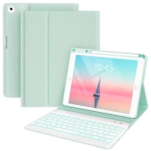 BLUTLOTUS Keyboard Case for iPad 5th/6th Gen 9.7" | Wireless Backlit Detachable Keyboard with Pencil Holder thumbnail 1