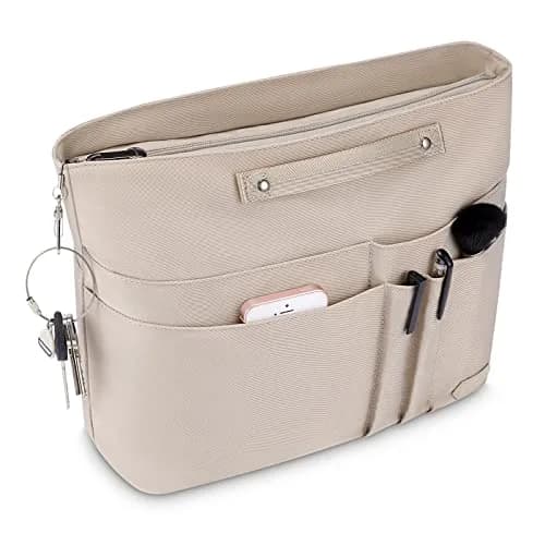 HyFanStr Purse Organizer Insert for Handbags, Tote Bag, Zipper Bag for Women with 15 Pockets, Beige | Ultra-light Waterproof Nylon thumbnail 7