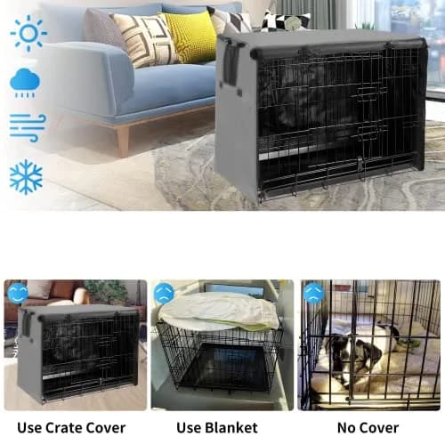 Joroamp 48 Inch Dog Crate Cover 122cm (48"L x 30"W x 33"H) | Waterproof 600D Oxford Fabric for Large Dogs thumbnail 4