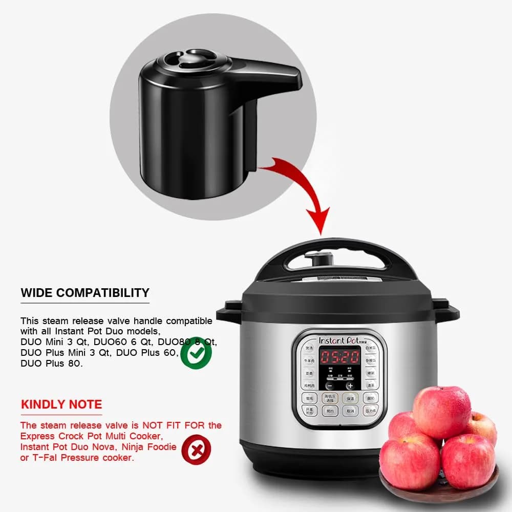 SENLIXIN Steam Release Valve Handle for Instant Pot Duo/Duo Plus 3-8 Qt | Controls Venting & Sealing - view 4