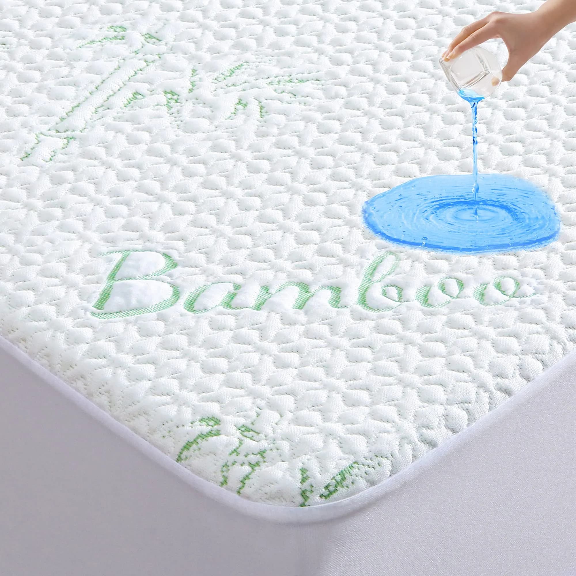 GOONIK Queen Mattress Protector Breathable Bamboo Viscose Waterproof 60x80 with 6-18 inch Deep Pocket — Queen