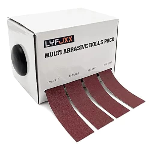 LYFJXX Emery Cloth Roll 25mm x 8m (1" x 26.24') | 4-Grit Assortment for Metal, Wood & More thumbnail 1