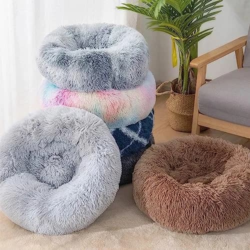 Nisrada Pet Bed for Small & Medium Dogs & Cats | Calming 20 Inch Washable Round Pet Bed with Slip-Resistant Bottom thumbnail 6