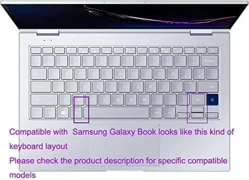 JuYuish Clear Silicone Keyboard Skin for Samsung Galaxy Book Flex Alpha 13.3" | US Keyboard Layout thumbnail 2