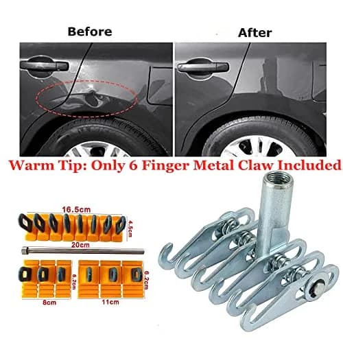 HiYi 6 Finger Metal Claw Dent Puller Tool, Heavy Duty 6-Claw Hook for Auto Body Repair | 0.31 kg (0.68 lb) thumbnail 6