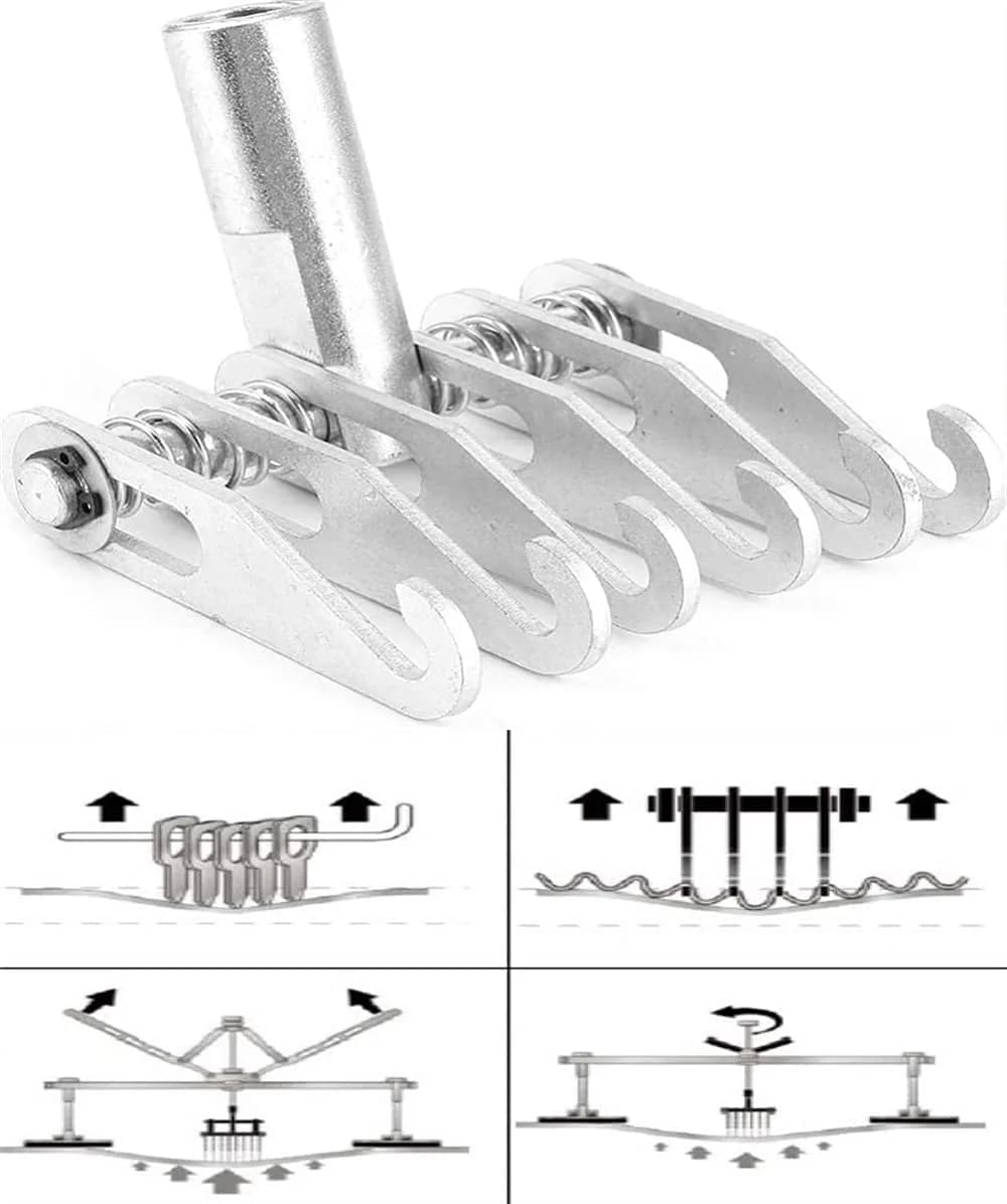 HiYi 6 Finger Metal Claw Dent Puller Tool, Heavy Duty 6-Claw Hook for Auto Body Repair | 0.31 kg (0.68 lb) - view 3