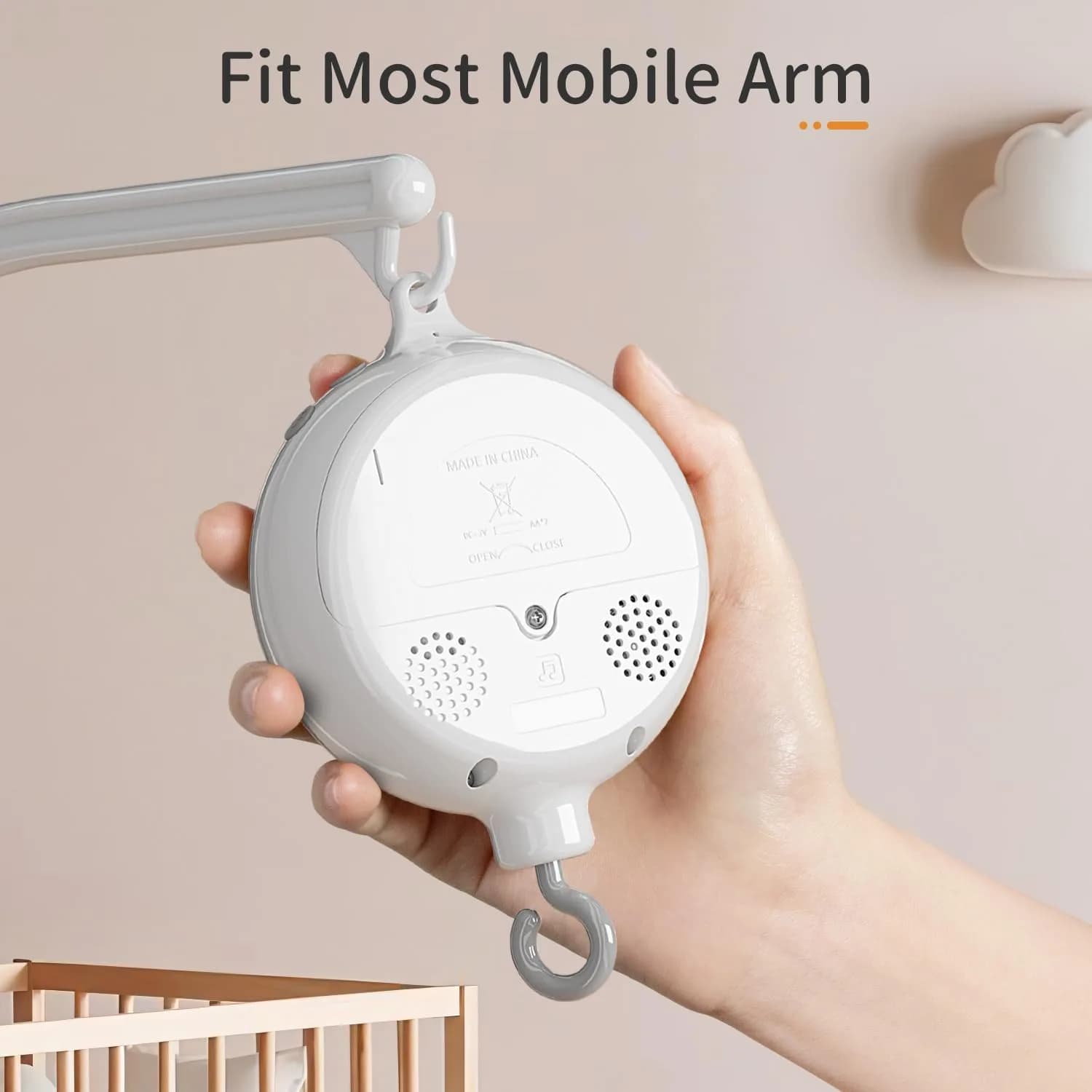 FEISIKE Baby Crib Mobile Arm with Music Box Spin Motor 56cm (22 inch) | 35 Lullabies, Volume Control, 3 Modes - view 4