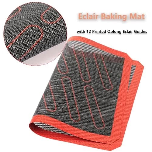 AMYONE Perforated Silicone Baking Mats, 2 PCS Eclair Mat 40cm (15.75") x 28cm (11") | Non-Stick Reusable Oven Liner thumbnail 3