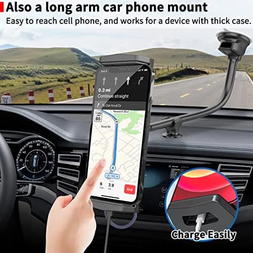 APPS2Car Upgraded Tablet Car Mount for iPad Pro 13-inch, 33cm (13 inch) Arm | Hands-Free Navigation & Entertainment thumbnail 3