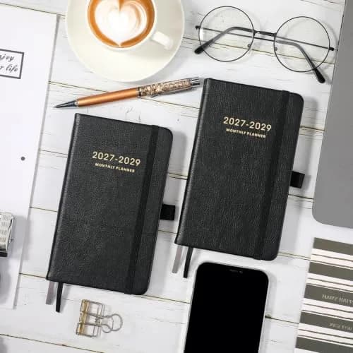 Tullofa 2027-2029 Pocket Planner 6.2" x 4" | Monthly Calendar with 60 Note Pages & Pen Holder thumbnail 8