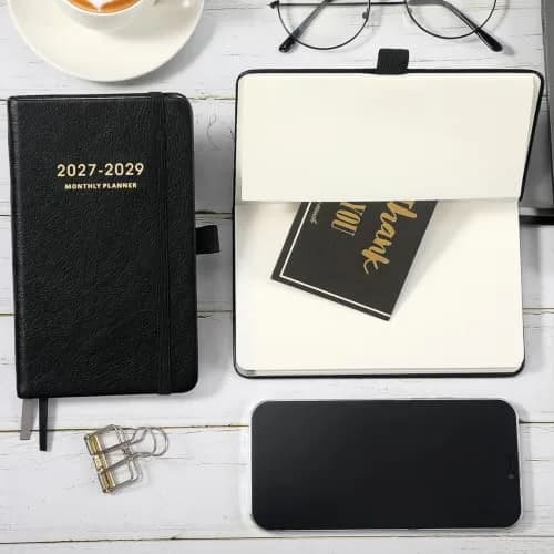 Tullofa 2027-2029 Pocket Planner 6.2" x 4" | Monthly Calendar with 60 Note Pages & Pen Holder thumbnail 9