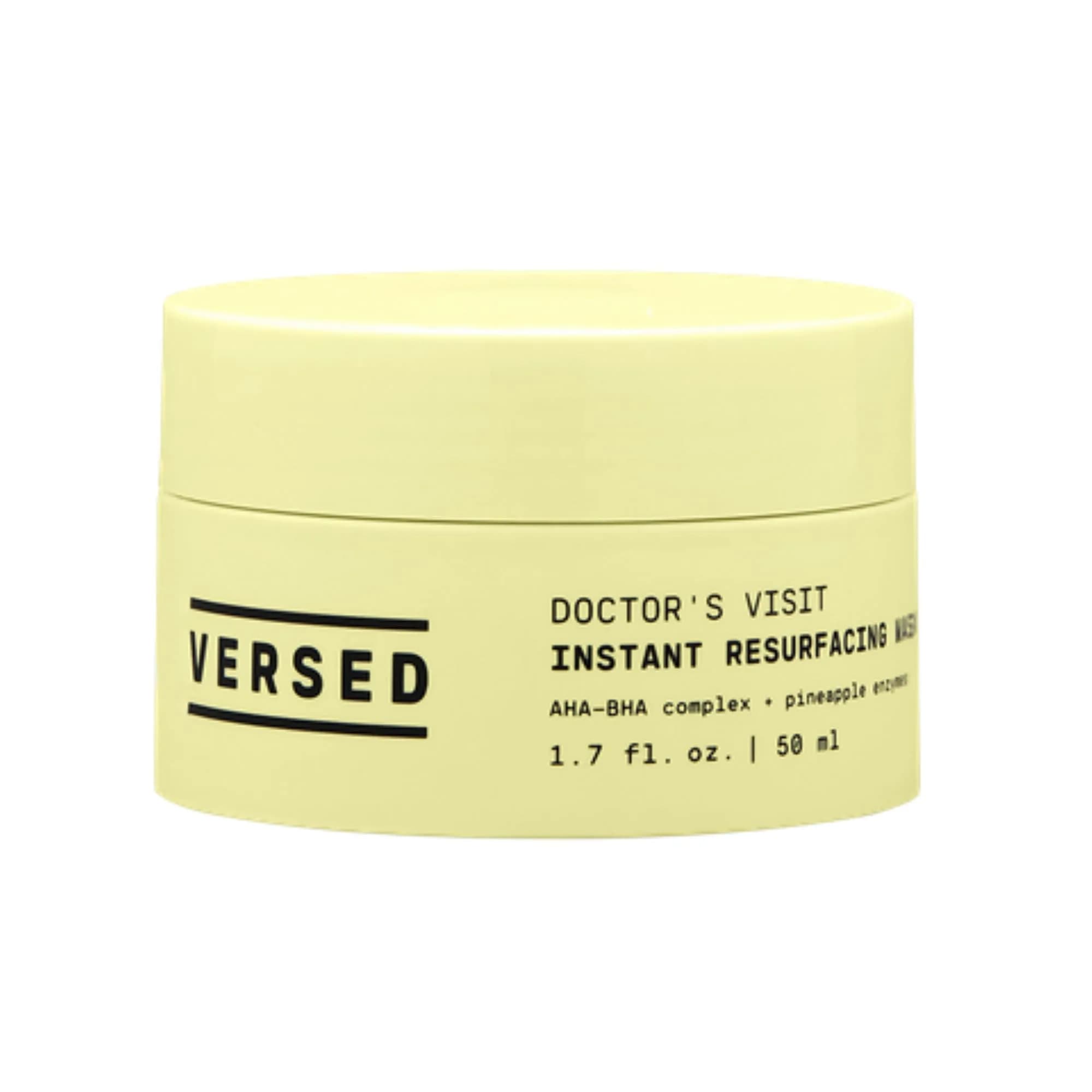 Versed Doctor’s Visit Instant Resurfacing Face Mask - AHA, BHA & Enzyme Exfoliating Mask | Brightening, Moisturizing, Vegan (1.7 fl oz)