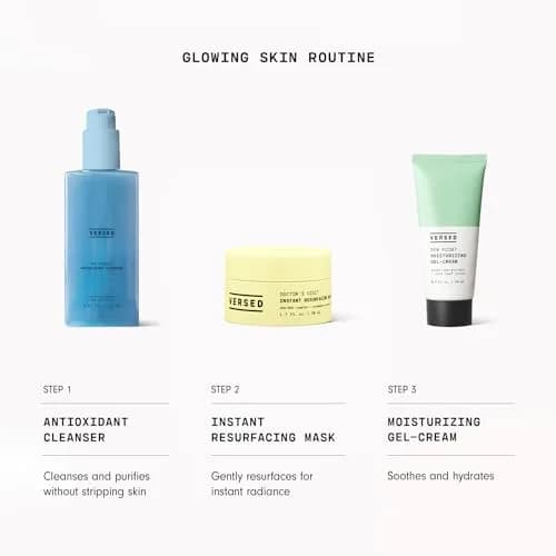 Versed Doctor’s Visit Instant Resurfacing Face Mask - AHA, BHA & Enzyme Exfoliating Mask | Brightening, Moisturizing, Vegan (1.7 fl oz) thumbnail 6