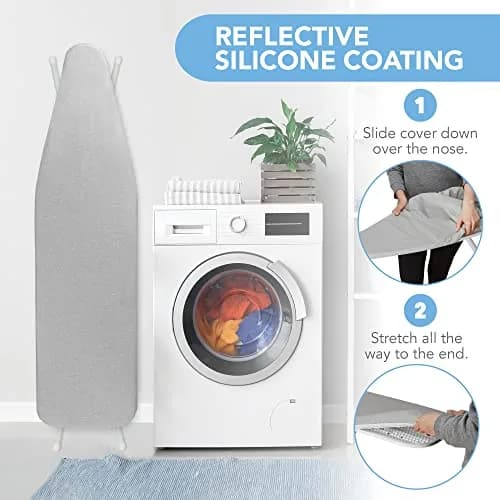 HOLDN’ STORAGE Ironing Board Cover 15 x 54 | Silicone-Coated, Scorch-Resistant, Tightly Fitted thumbnail 2