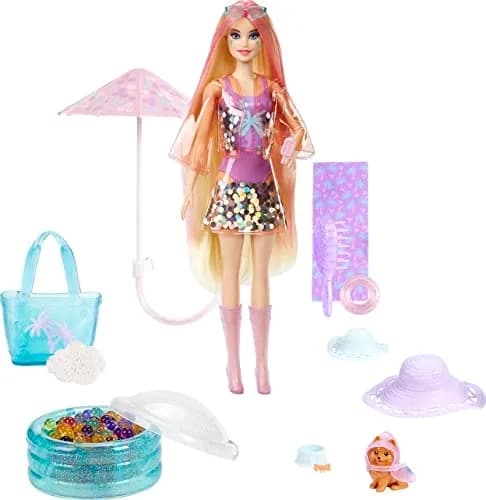 Barbie Color Reveal Sunshine & Sprinkles Doll & Accessories | 25 Surprises, Water & Color Change (100 words) thumbnail 4