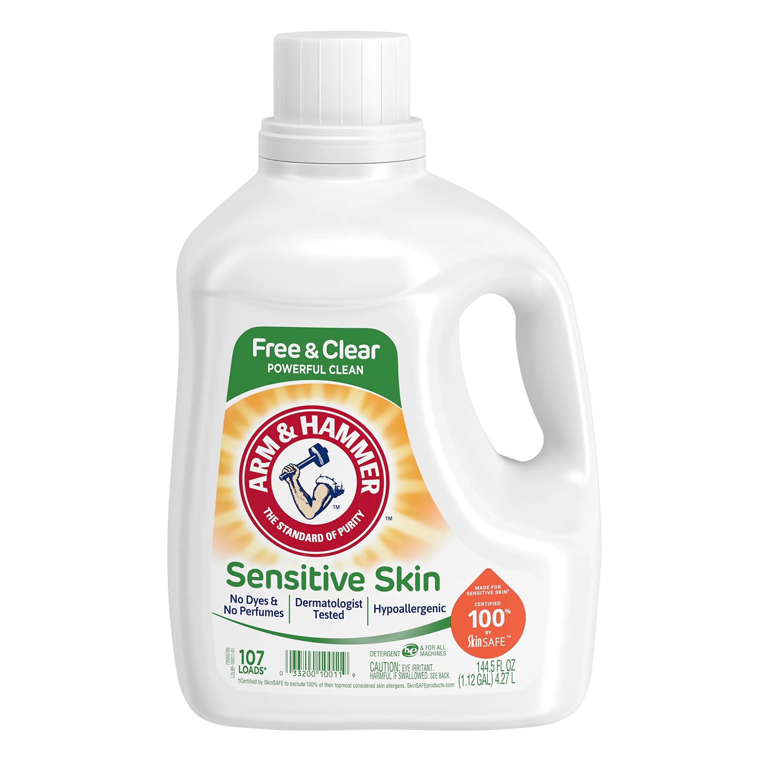 Arm & Hammer Sensitive Skin Free & Clear Liquid Laundry Detergent, 144.5 Fl oz (4.27 L) - main product image
