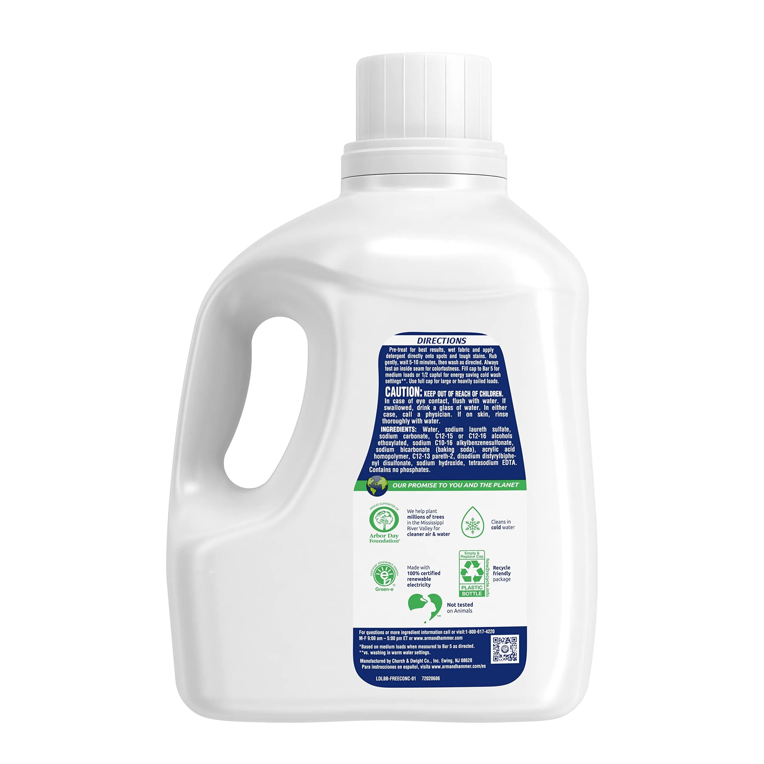 Arm & Hammer Sensitive Skin Free & Clear Liquid Laundry Detergent, 144.5 Fl oz (4.27 L) - view 2