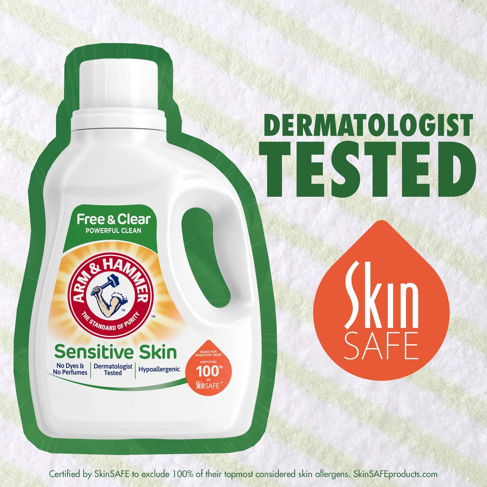 Arm & Hammer Sensitive Skin Free & Clear Liquid Laundry Detergent, 144.5 Fl oz (4.27 L) - view 6