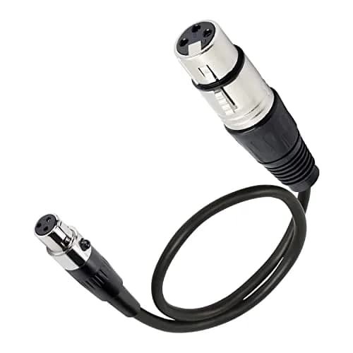 XMSJSIY Mini Female XLR to XLR Female Audio Cable Adapter 3 Pin | High-Quality Signal Transmission thumbnail 1