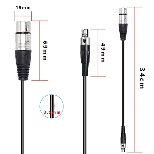 XMSJSIY Mini Female XLR to XLR Female Audio Cable Adapter 3 Pin | High-Quality Signal Transmission thumbnail 4