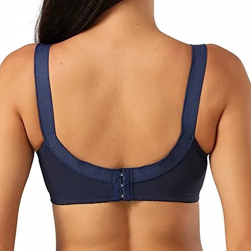 TELIMUSSTO Women's Floral Lace Bra 42DD | Full Coverage, Non Wired, Plus Size, Blue thumbnail 3