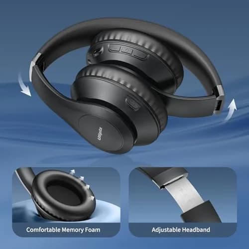 Uliptz Over-Ear Bluetooth Headphones | 65 Hours Playtime, HiFi Stereo, 6 EQ Modes, Built-in Mic thumbnail 4