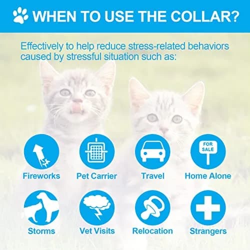 Weewooday 4pcs Cat Calming Collar with Pheromones, 38cm (15 Inches) | Reduces Anxiety & Aggression thumbnail 4