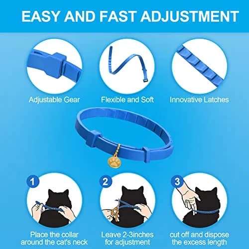 Weewooday 4pcs Cat Calming Collar with Pheromones, 38cm (15 Inches) | Reduces Anxiety & Aggression thumbnail 6