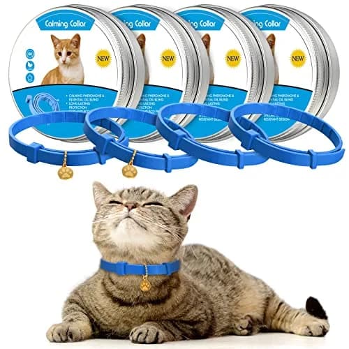 Weewooday 4pcs Cat Calming Collar with Pheromones, 38cm (15 Inches) | Reduces Anxiety & Aggression thumbnail 1