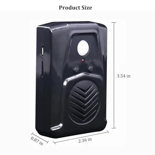 XYszpcgs PIR Motion Sensor Activated Sound Player Speaker Black | 4m (13ft) Detection Range thumbnail 5