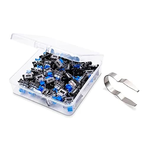 OUTEMU Blue Switches for Mechanical Keyboard, 3-pin Clicky&Tactile Dustproof, 32-Pack | Tactile Feel & Crisp Sound thumbnail 5