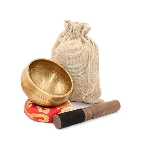 Lgooiin Tibetan Singing Bowls Set, 3.15 inch Handcrafted in Nepal | Chakra & Meditation Tool thumbnail 1