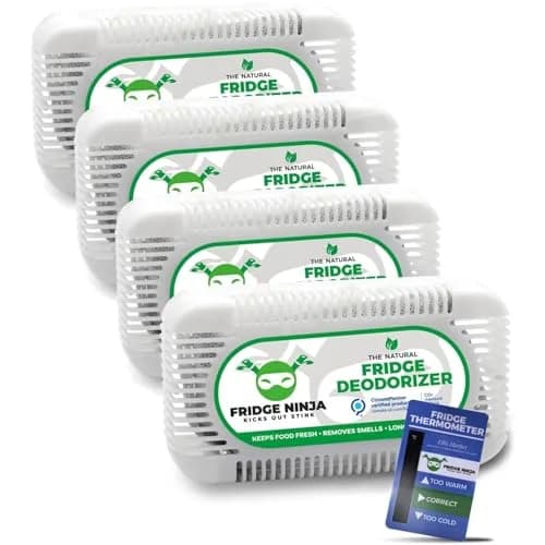 Ellis Harper Fridge Deodorizer 4 Pack | Activated Charcoal Odor Absorber, 240 g, Unscented, Reusable thumbnail 1